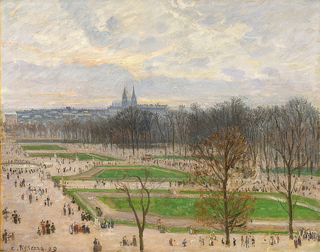 Tuileries Garden na zimní odpoledne. 1899 od Camille Jacob Pissarro