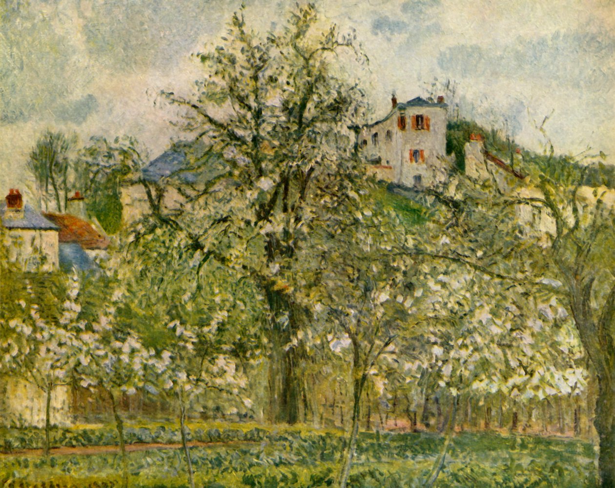 Kuchyně-zahrada s kvetoucími ovocnými stromy, 1877, 1939. od Camille Jacob Pissarro