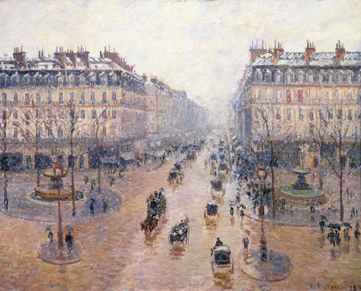 Operní třída. Sníh. Ráno, 1898 od Camille Jacob Pissarro