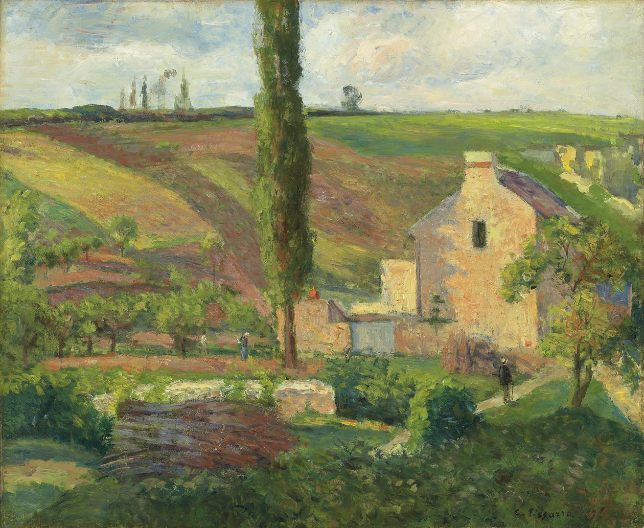 Cote des Mathurins v Ermitáži, Pontoise, 1876 od Camille Jacob Pissarro