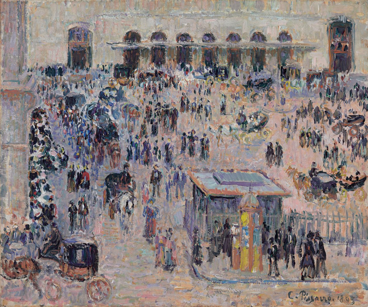 Place du Havre a Gare Saint-Lazare, 1893 od Camille Jacob Pissarro