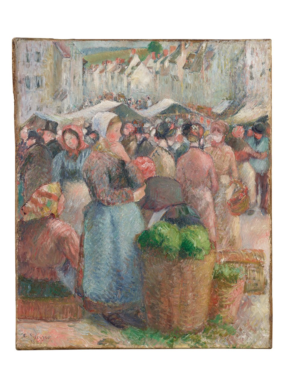 Gisors Market, Grande-Rue, 1885 od Camille Jacob Pissarro