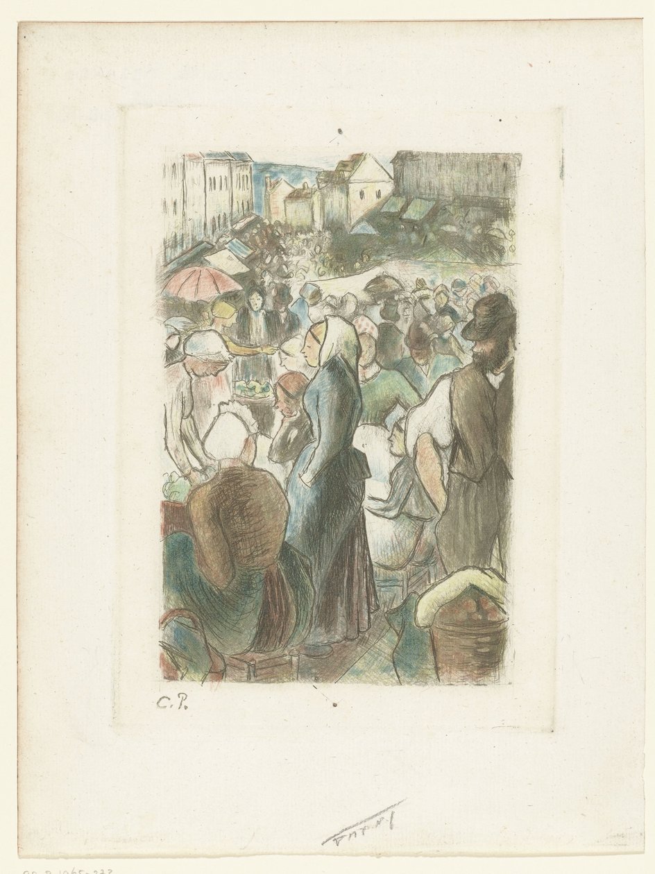 Markt v Gisors Gisorsův trh od Camille Jacob Pissarro