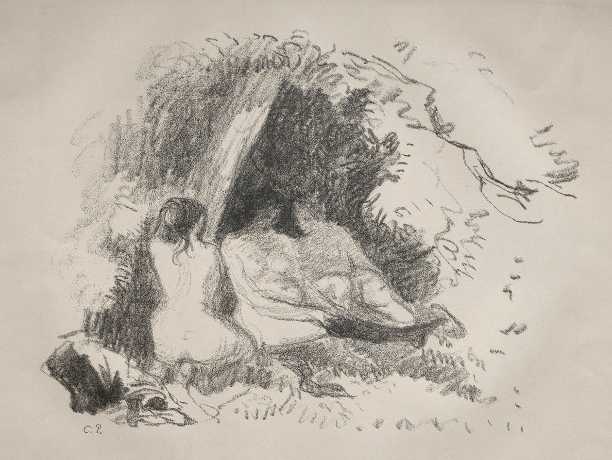 Nahé ženy, c. 1896. od Camille Jacob Pissarro
