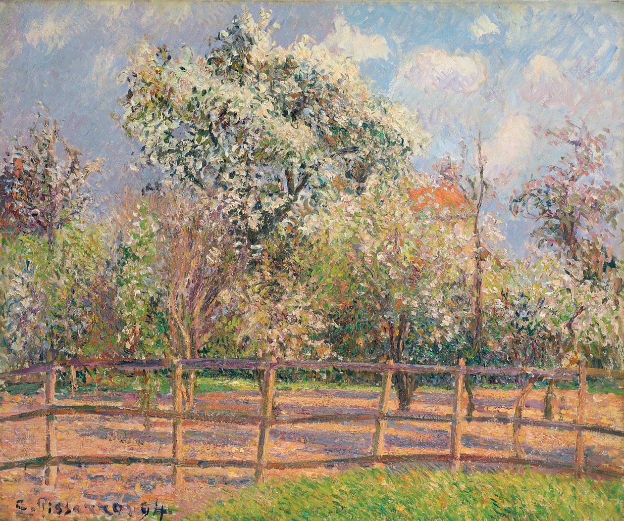 Hrušně v květu, Eragny; Hrušně v květu, Eragny, 1894 od Camille Jacob Pissarro