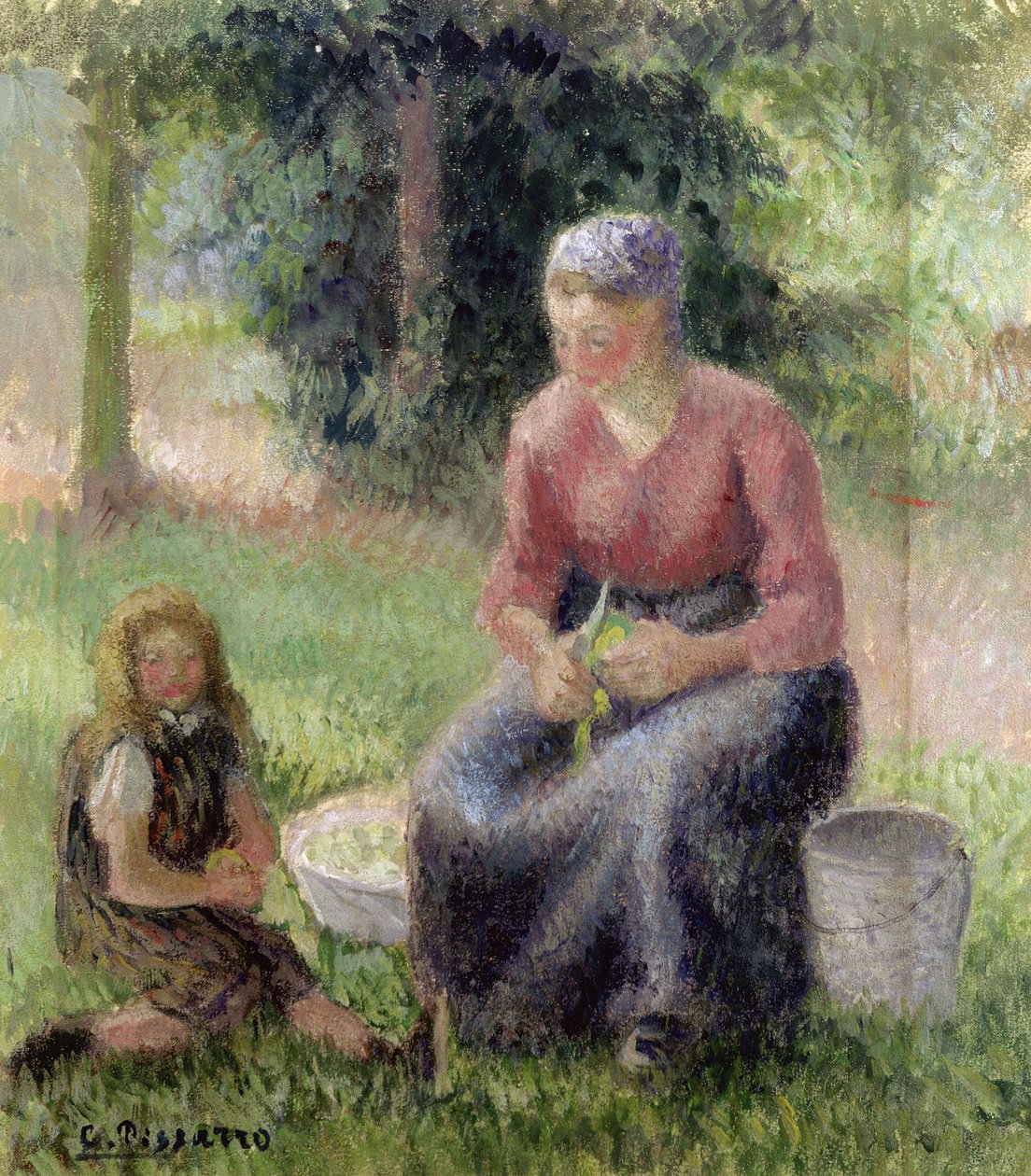 Selka a její holčička, kolem roku 1893 od Camille Jacob Pissarro