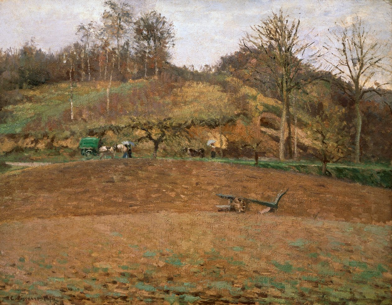Orná půda, 1874. od Camille Jacob Pissarro
