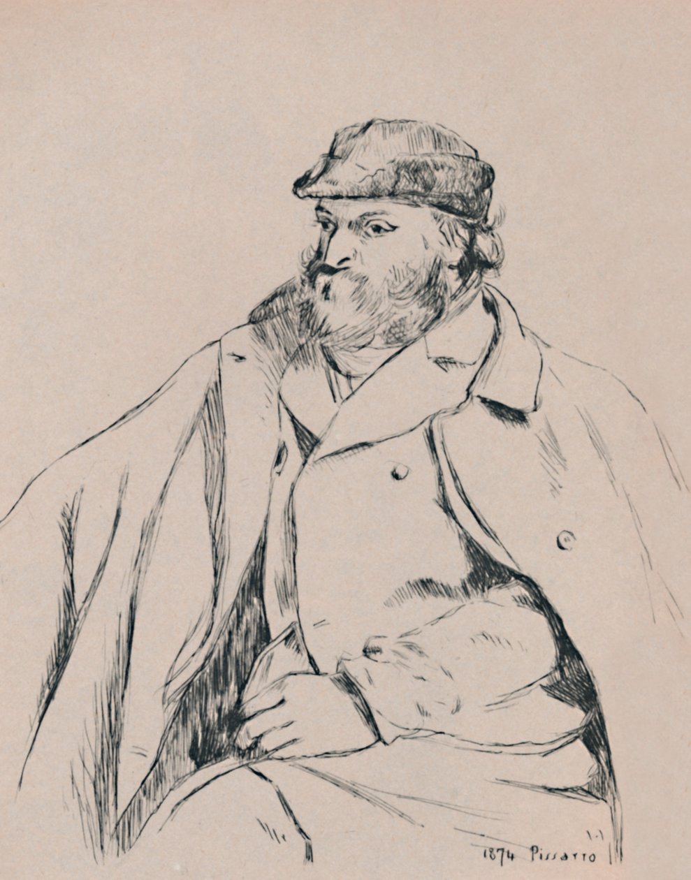 Portrét CÚzanne, kolem 1874, 1946 od Camille Jacob Pissarro