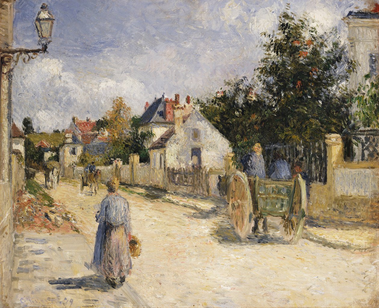 Road v Pontoise, 1879 od Camille Jacob Pissarro
