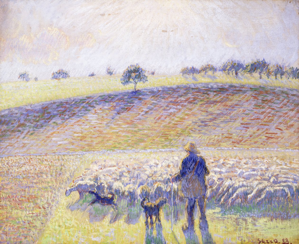 Pastýř s ovcemi, 1888 od Camille Jacob Pissarro