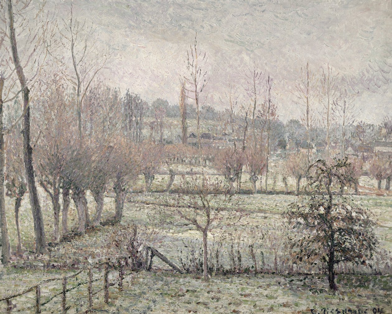 Sněhový efekt v Eragny, 1894 od Camille Jacob Pissarro