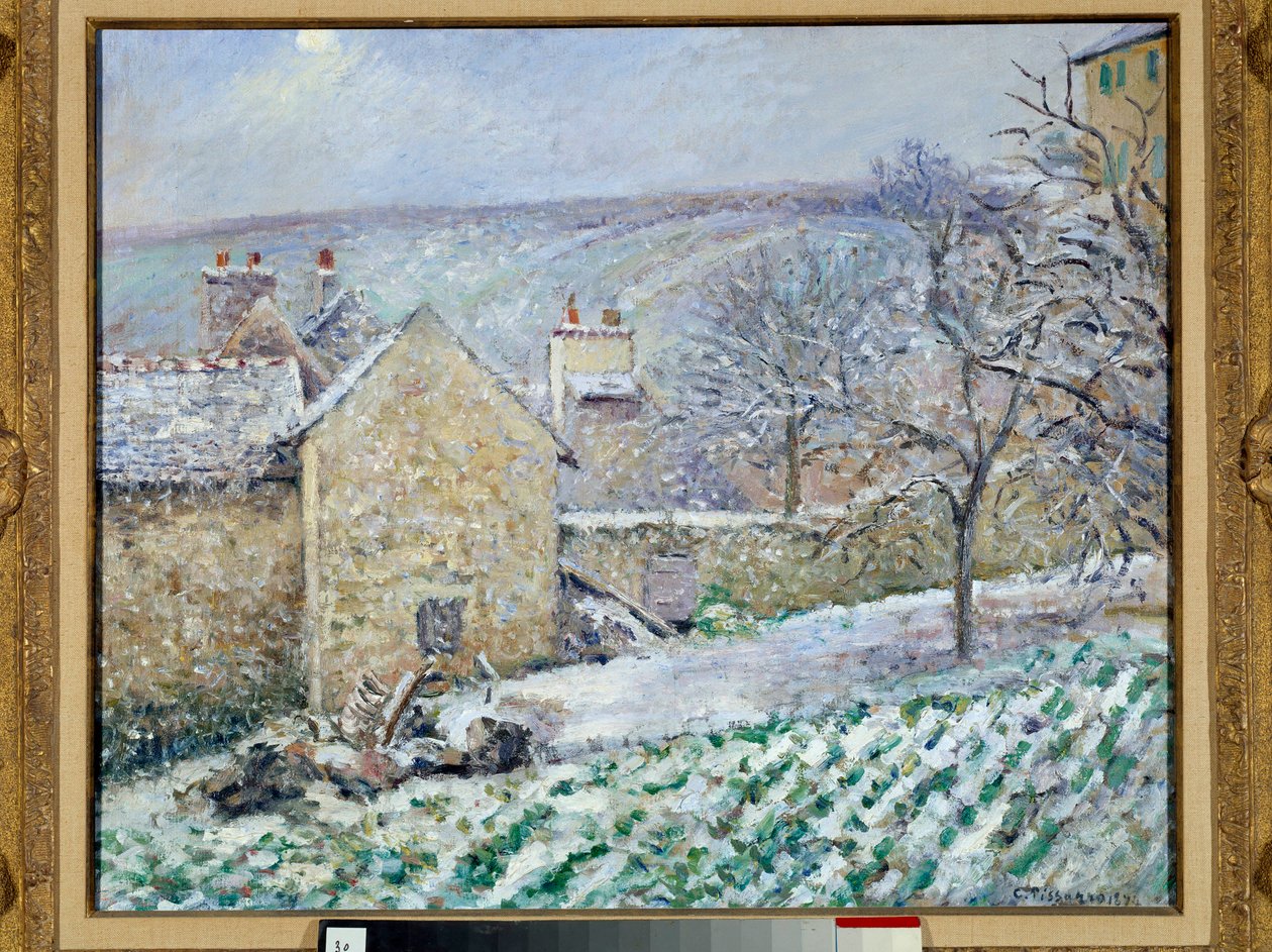Sněhový efekt v Ermitáži. Obraz Camille Pissarro (1830-1903) od Camille Jacob Pissarro