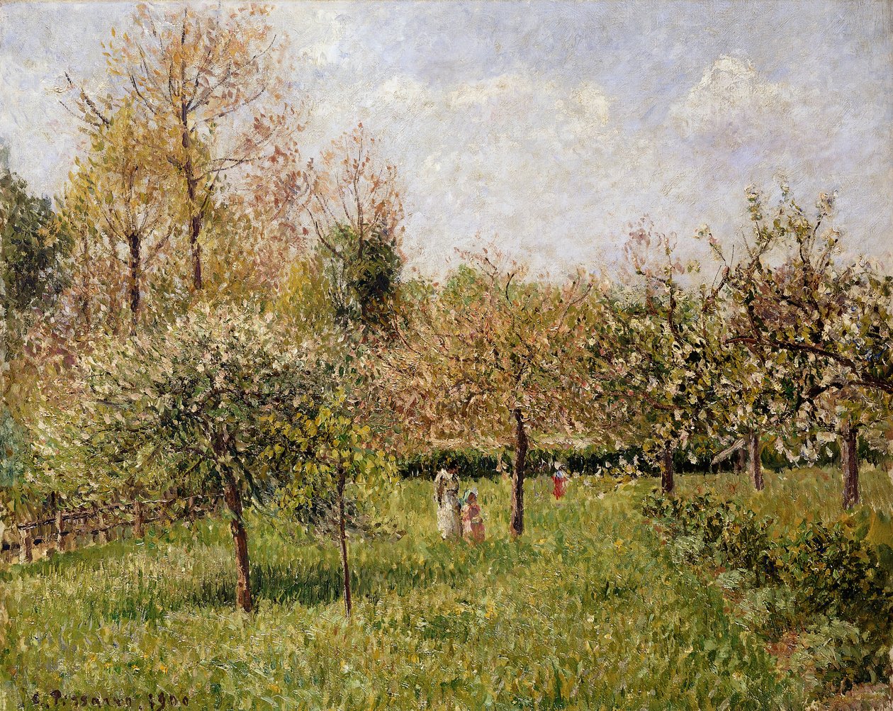 Jaro u Eragny; Jaro v Eragny, 1900 od Camille Jacob Pissarro
