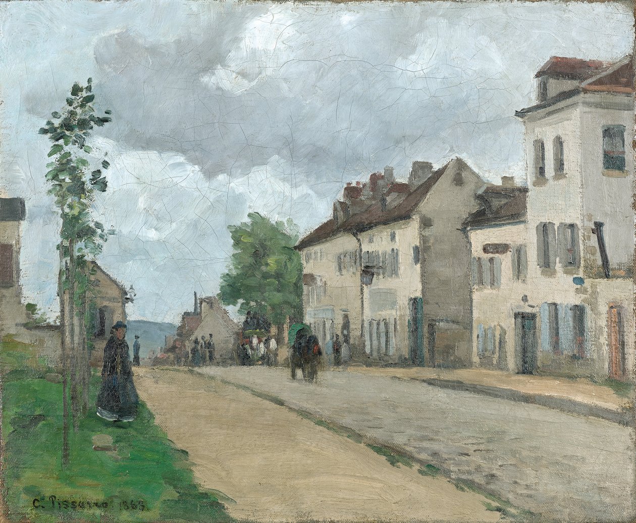 Straße v Pontoise (Rue de Gisors) od Camille Jacob Pissarro