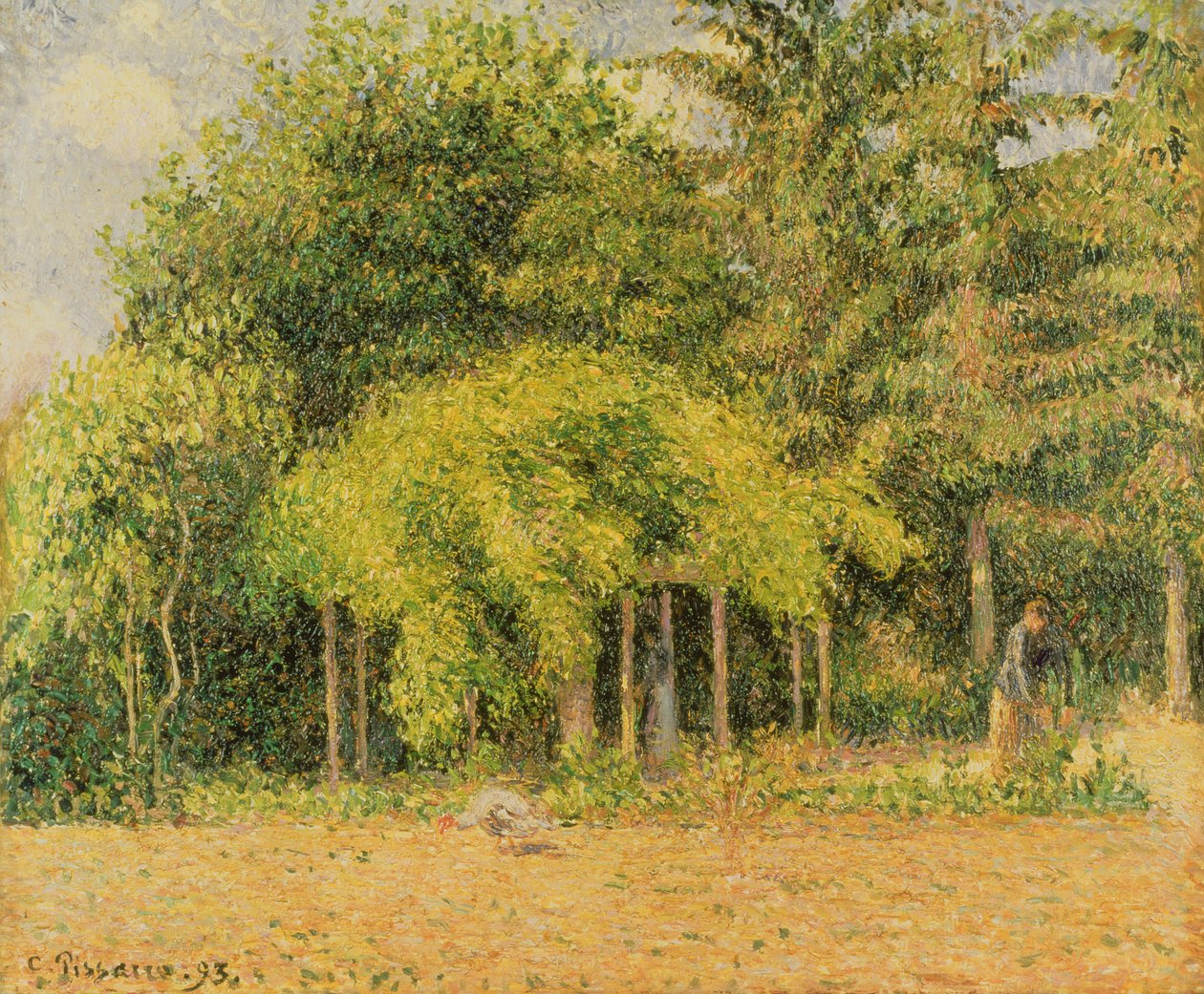 Arbor v Eragny, 1893 od Camille Jacob Pissarro