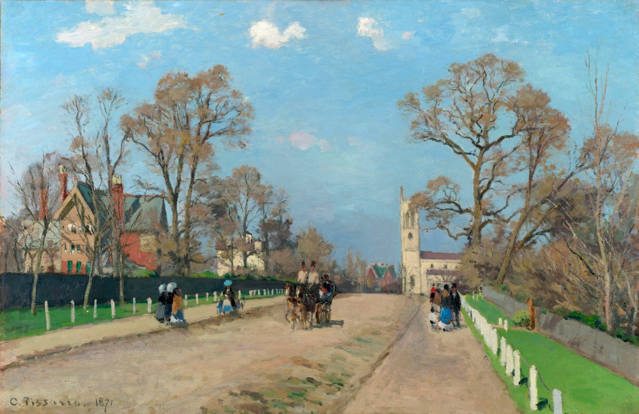 Avenue, Sydenham, 1871 od Camille Jacob Pissarro