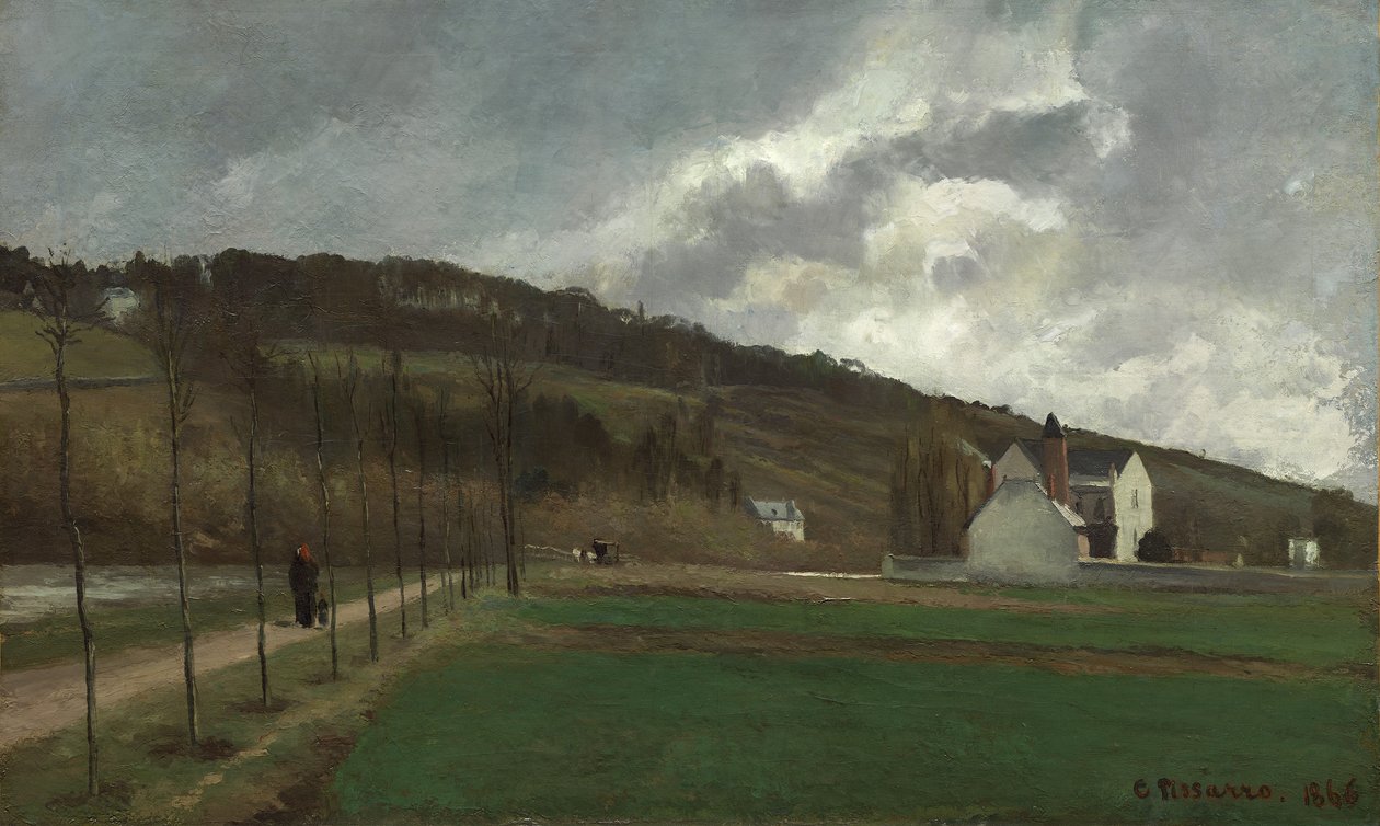 The Banks of the Marne in Winter, 1866 od Camille Jacob Pissarro