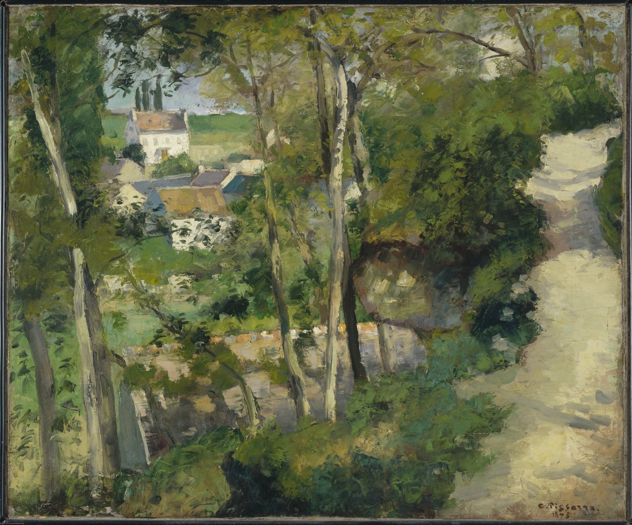 Výstup, Rue de la Cote-du-Jalet, Pontoise, 1875 od Camille Jacob Pissarro