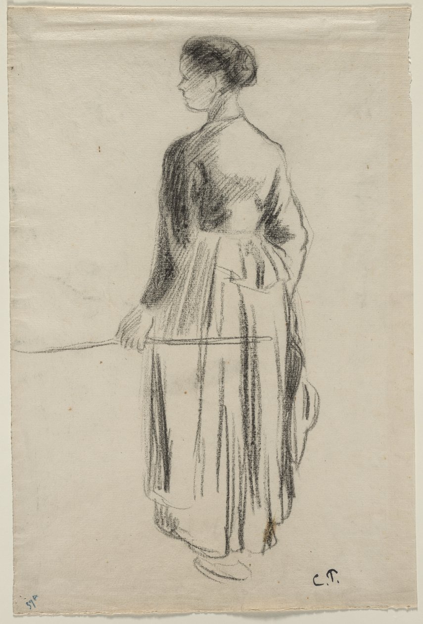 Pastýřka, Eragny, 1886. od Camille Jacob Pissarro