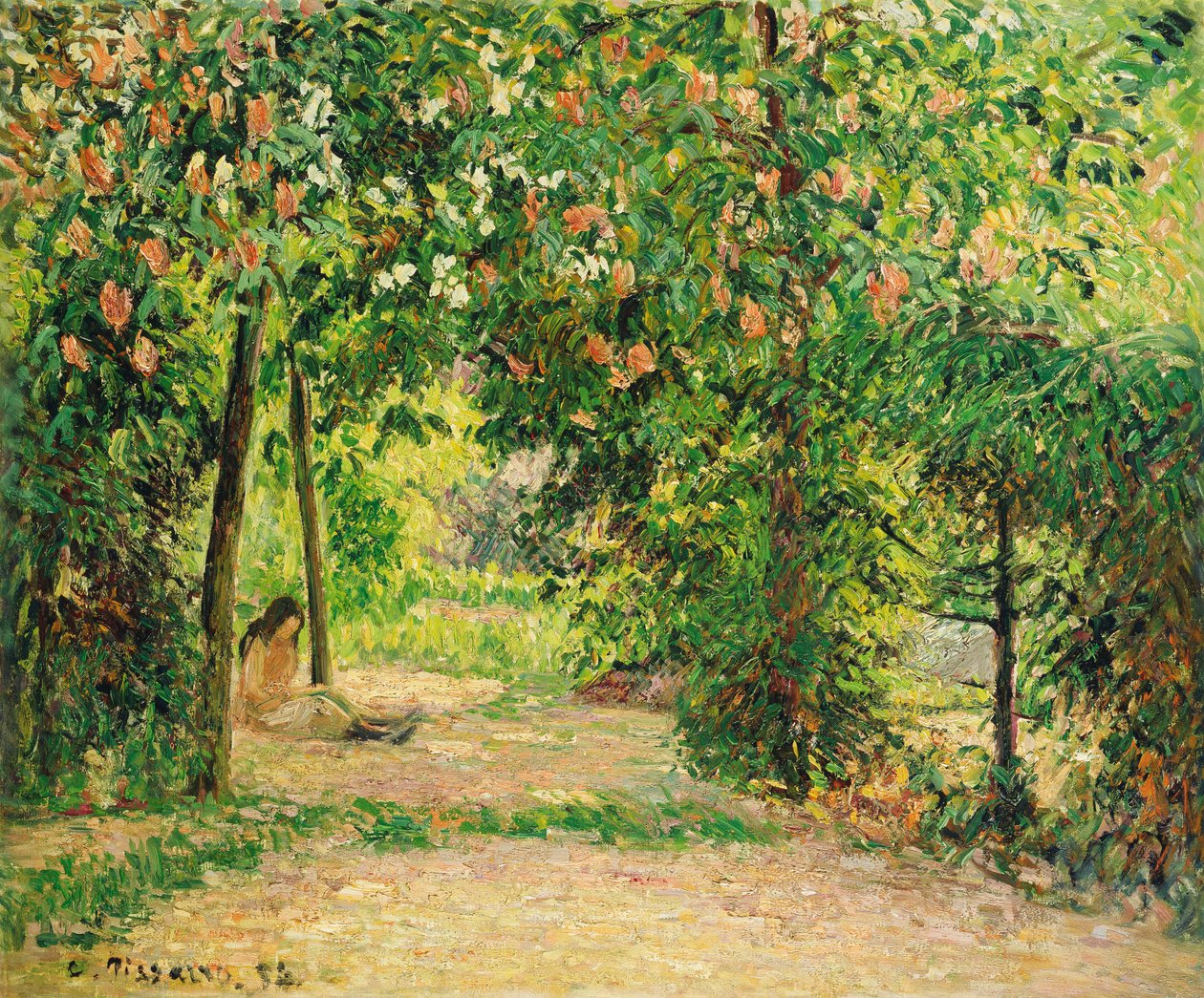 Zahrada v Eragny na jaře, 1894 od Camille Jacob Pissarro