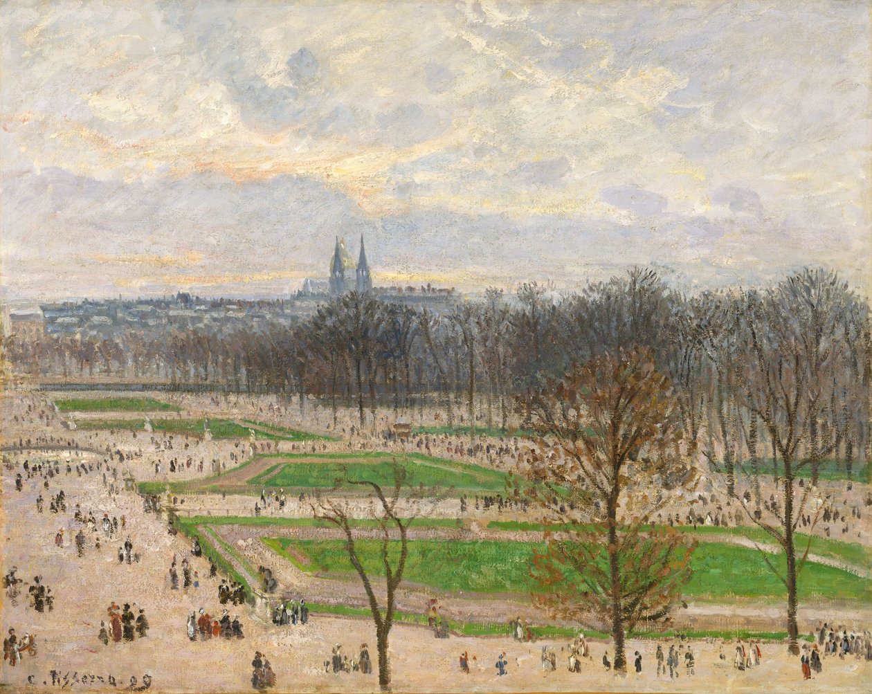 Zahrada Tuileries za zimního odpoledne, 1899 od Camille Jacob Pissarro