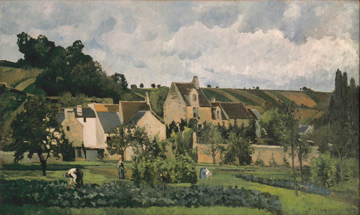 Ermitáž v Pontoise, 1867 od Camille Jacob Pissarro