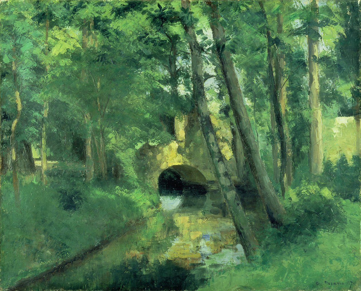 Malý most, Pontoise, 1875 od Camille Jacob Pissarro