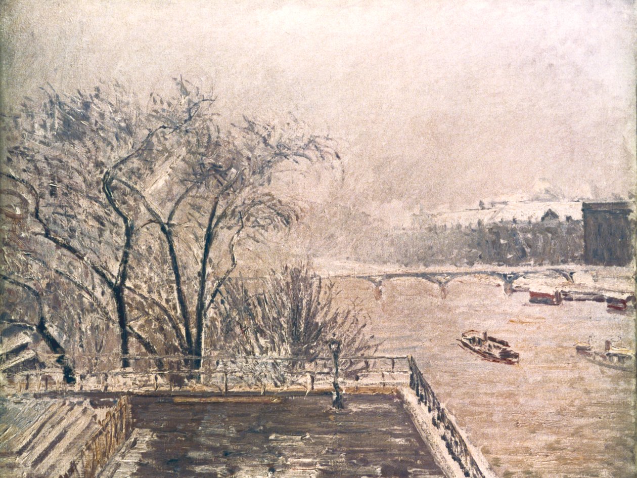 Louvre pod sněhem, 1902 od Camille Jacob Pissarro
