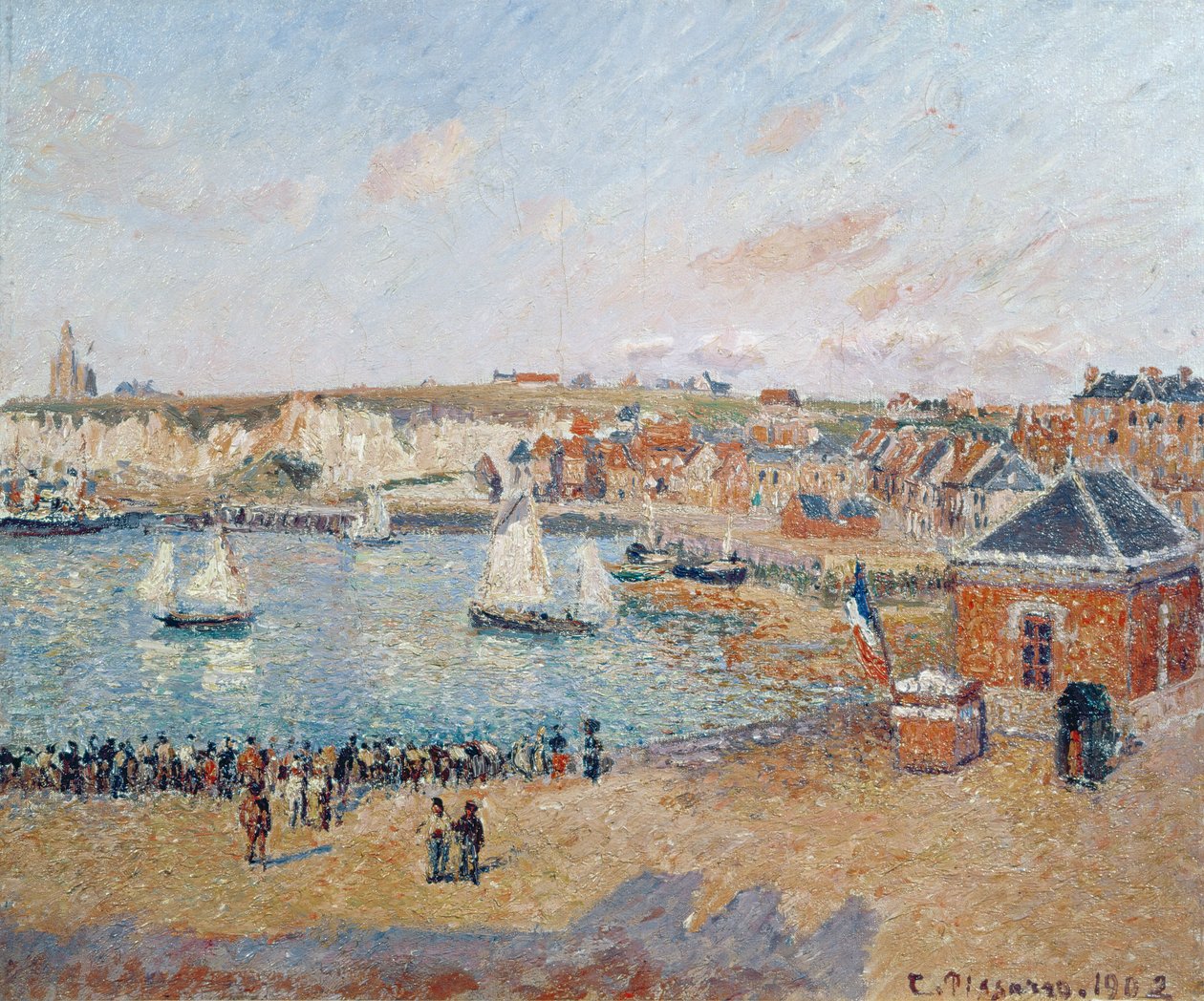 Vnější přístav v Dieppe, 1902 od Camille Jacob Pissarro