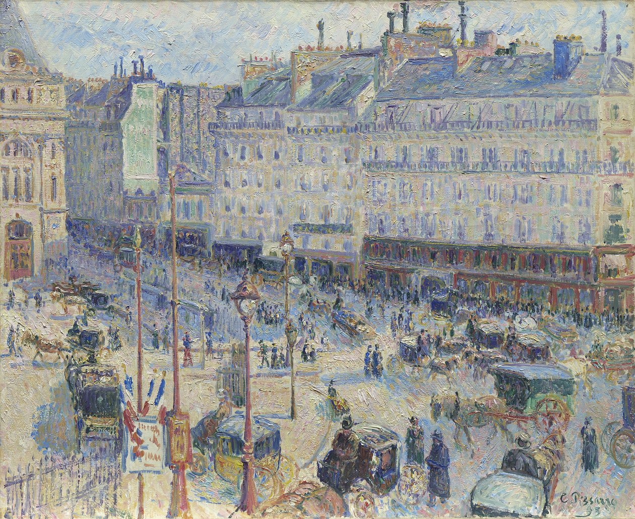 Place du Havre, Paříž, 1893 od Camille Jacob Pissarro