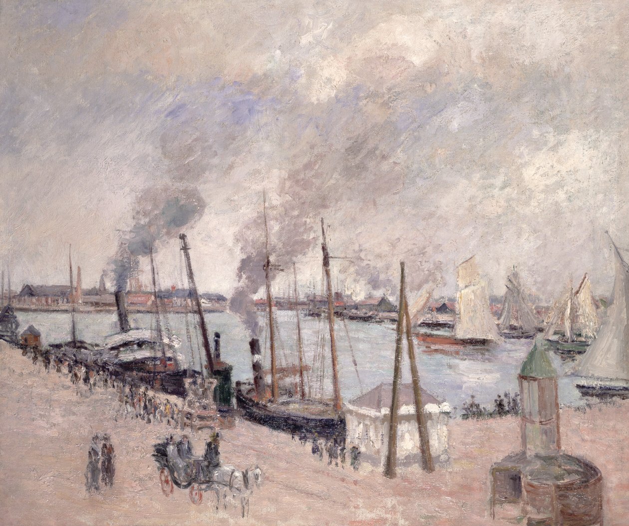 Přístav Le Havre od Camille Jacob Pissarro