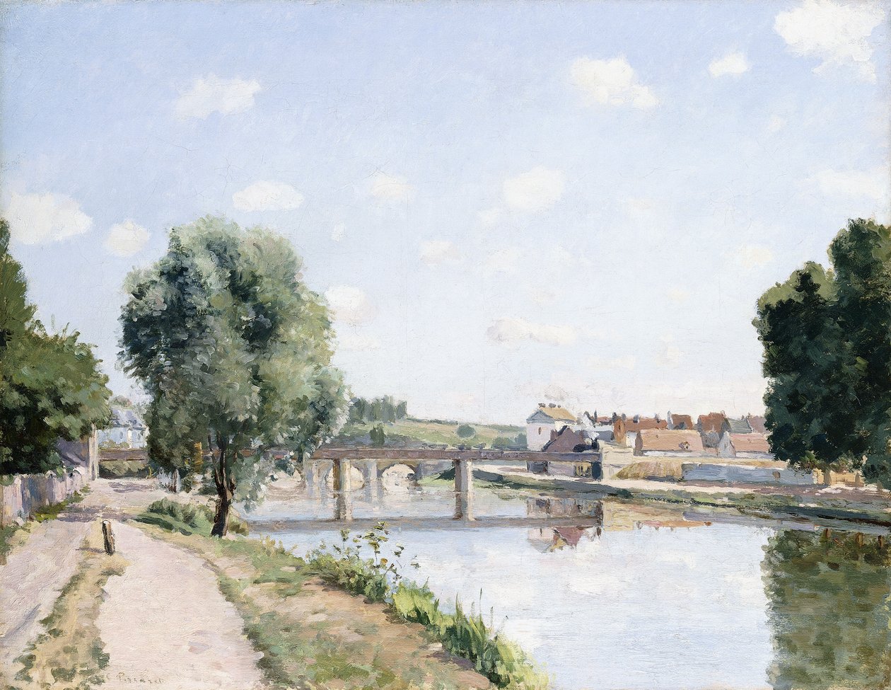 Železniční most, Pontoise, c.1873 od Camille Jacob Pissarro