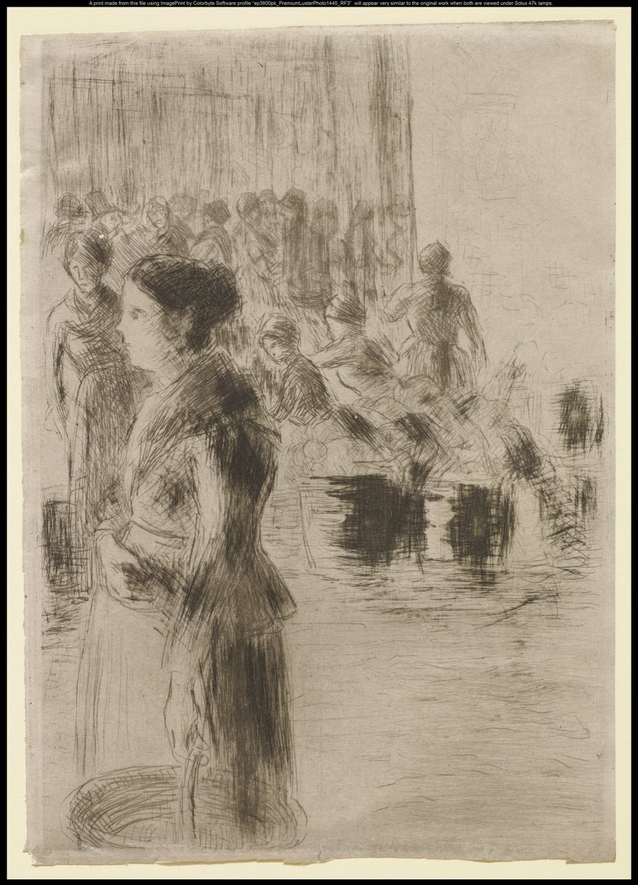 The Servant Girl Marketing, 1888 od Camille Jacob Pissarro
