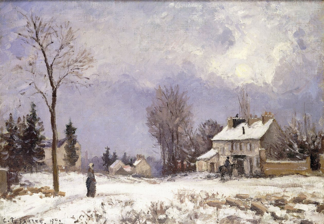 Versailles Road v Saint-Germain v Louveciennes, 1872 od Camille Jacob Pissarro