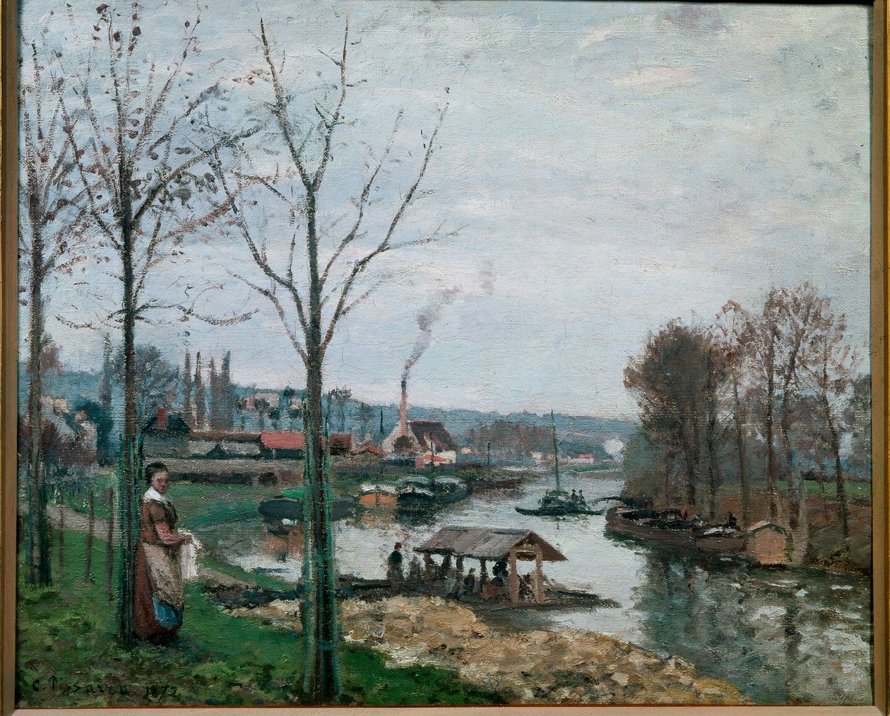 Wash-House v Port Marly od Camille Jacob Pissarro