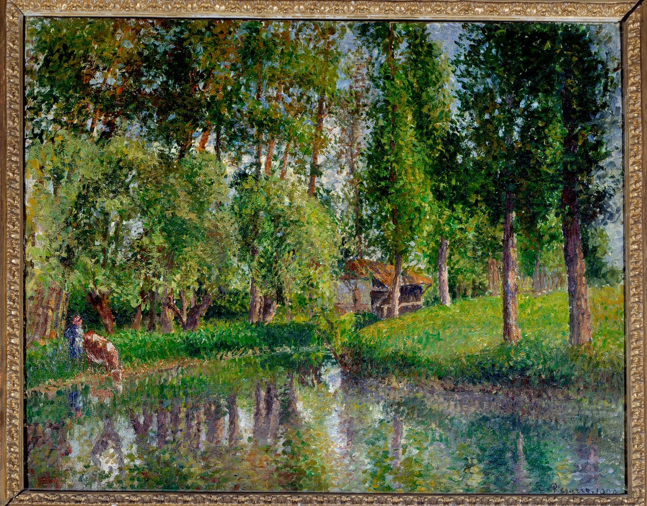 Mycí dům Bazincourt Obraz Camille Pissarro (1830-1903) 1900 Ne. 0,65x0,81 m Paříž, musee d
