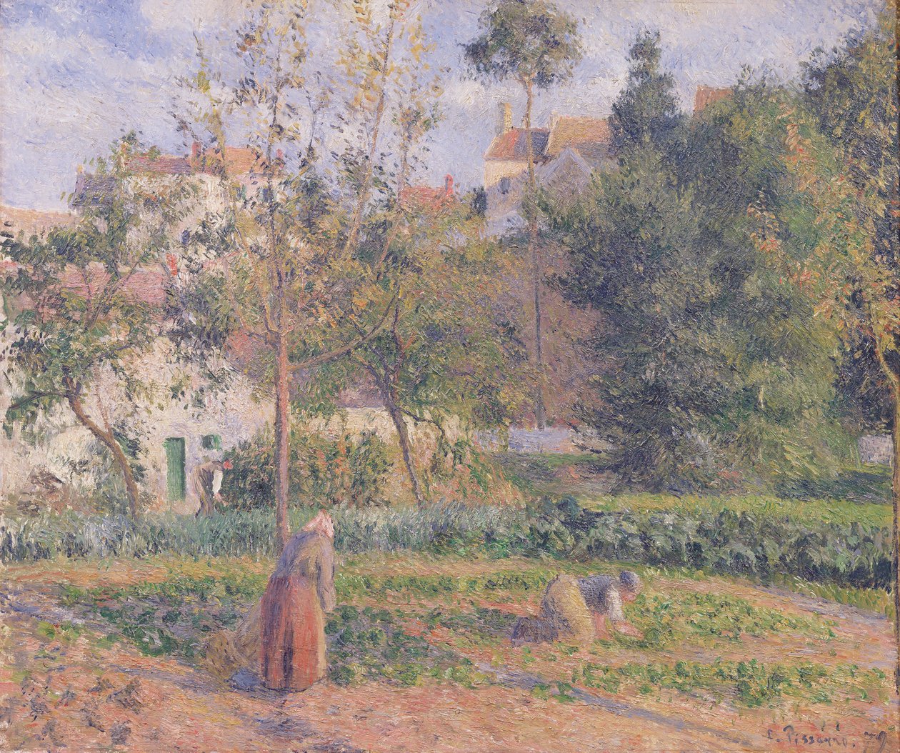 Zeleninová zahrada u Ermitáže, Pontoise, 1879 od Camille Jacob Pissarro