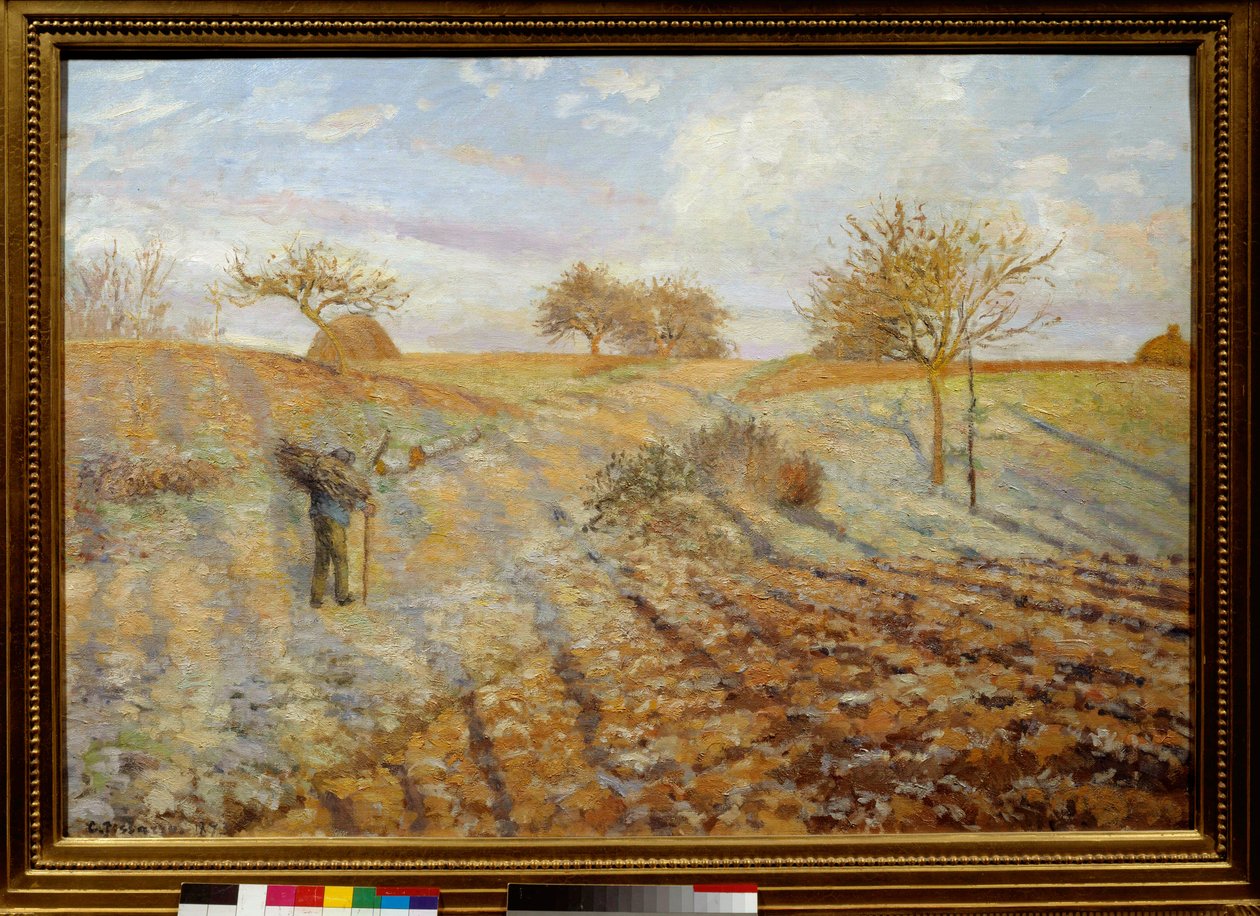 White Gelee Painting od Camille Pissarro (1830-1903). 1873 ne. 0,65x0,93m. Paříž, Musee d
