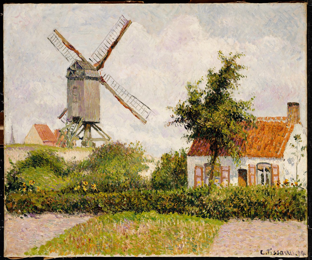 Větrný mlýn v Knokke, Belgie, 1894 od Camille Jacob Pissarro