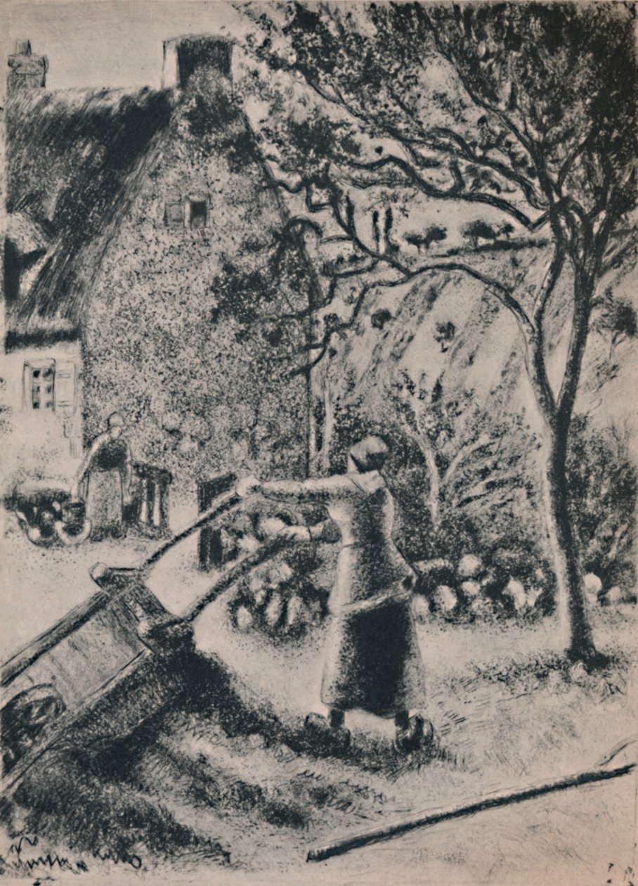 Žena vyprazdňuje kolečko, kolem roku 1880, 1946 od Camille Jacob Pissarro