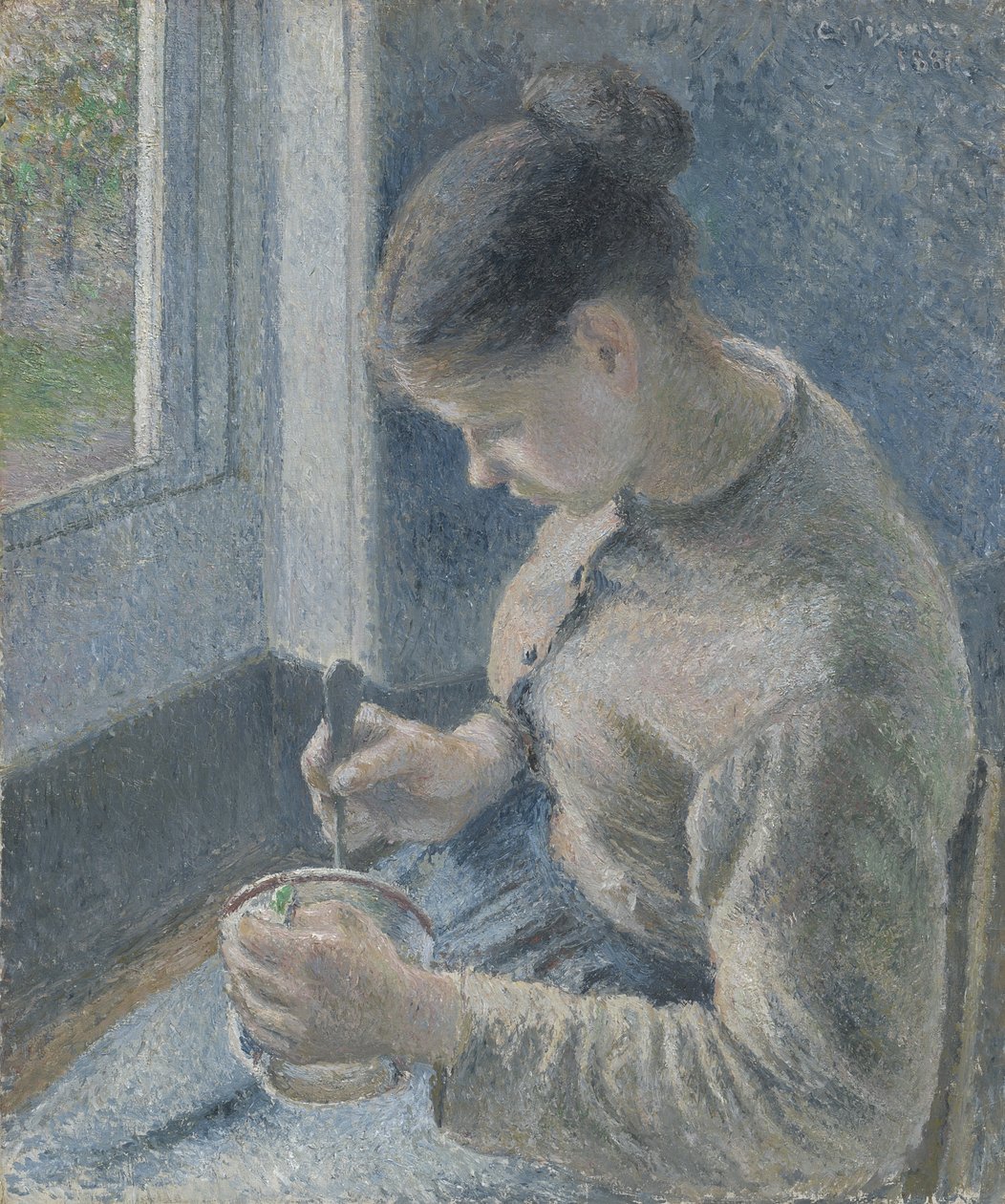 Mladý rolník na kávě, 1881 od Camille Jacob Pissarro