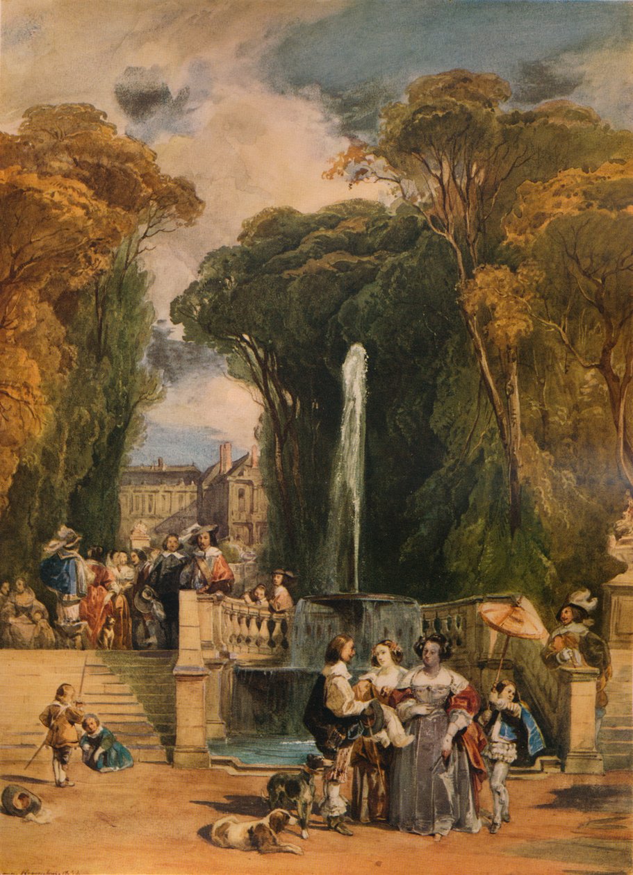Zahrada francouzského zámku, 1832, 1938 od Camille Joseph Etienne Roqueplan