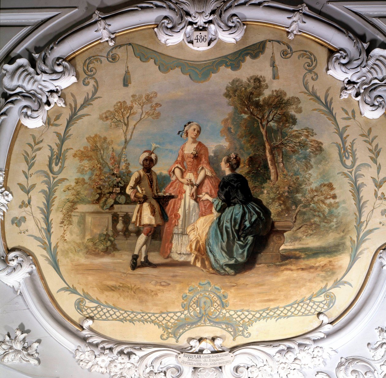 Ochutnávka v parku Chantilly Malba od Camille Roqueplan (1803-1855) 19. století Sun. 0,97 x 1,14 m Chantilly, muzejní conde od Camille Joseph Etienne Roqueplan