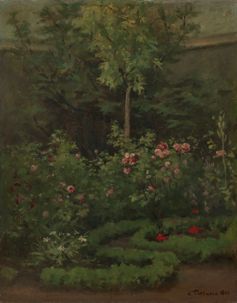 Růžová zahrada od Camille Pissarro