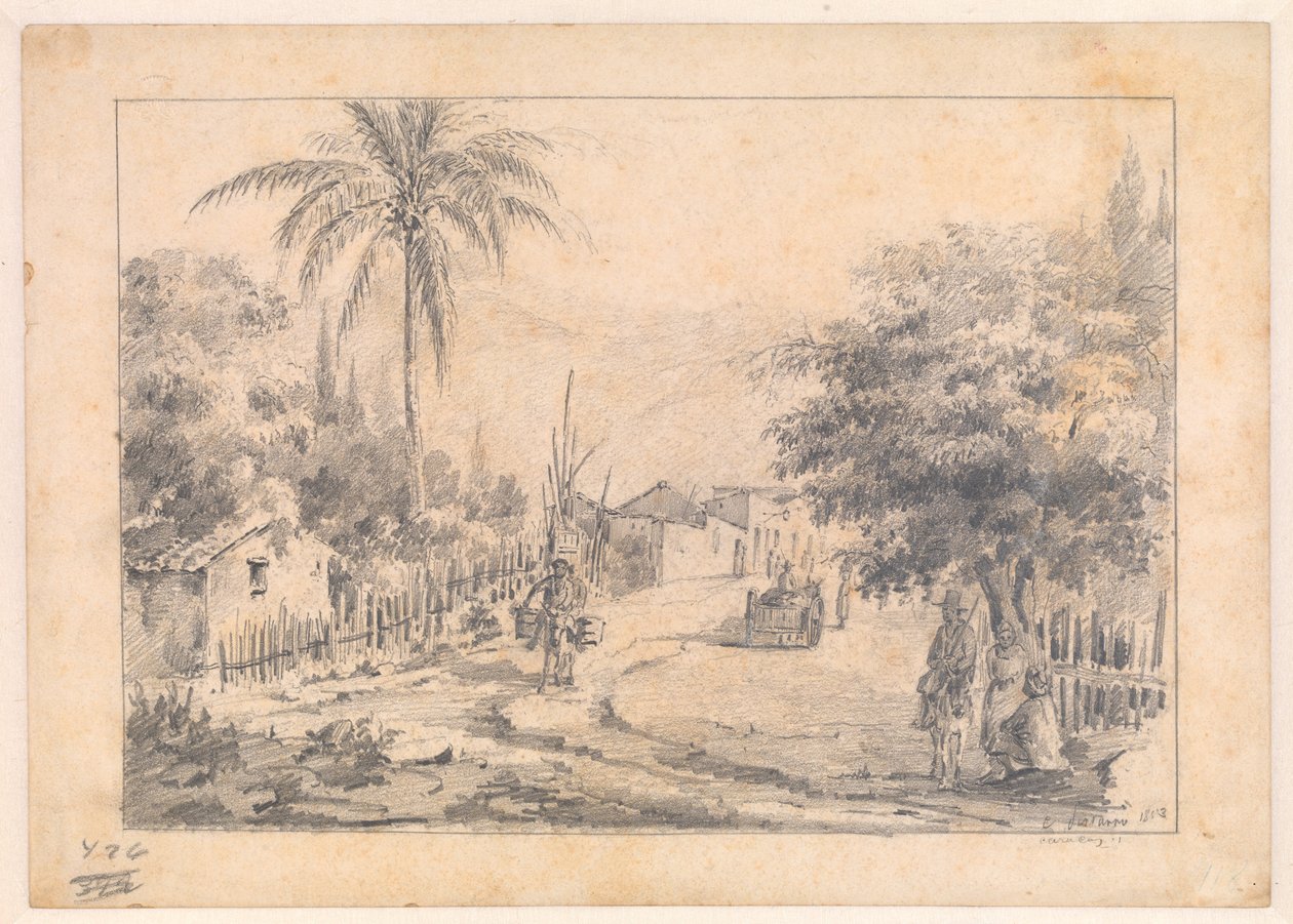 A Village Street, Caracas, Venezuela od Camille Pissarro