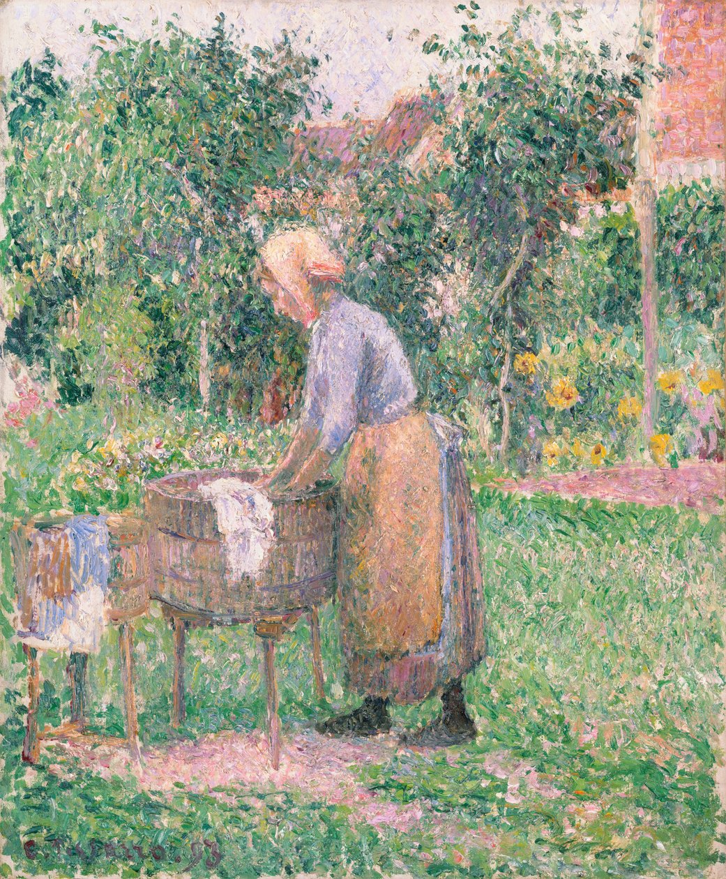 A Washerwoman at Éragny, 1893. od Camille Jacob Pissarro