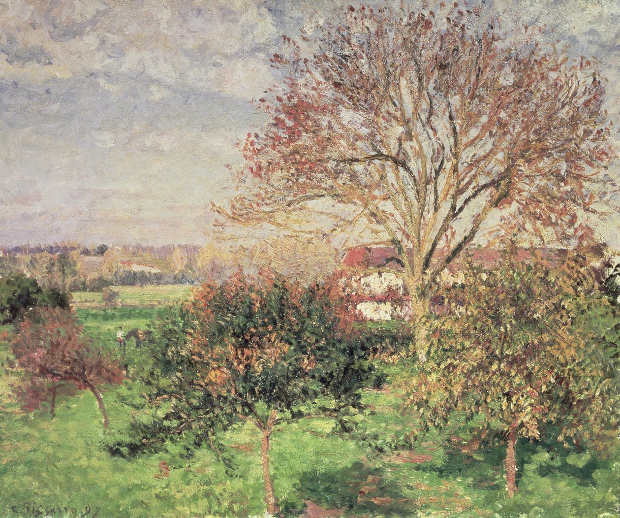 Podzimní ráno v Eragny od Camille Jacob Pissarro