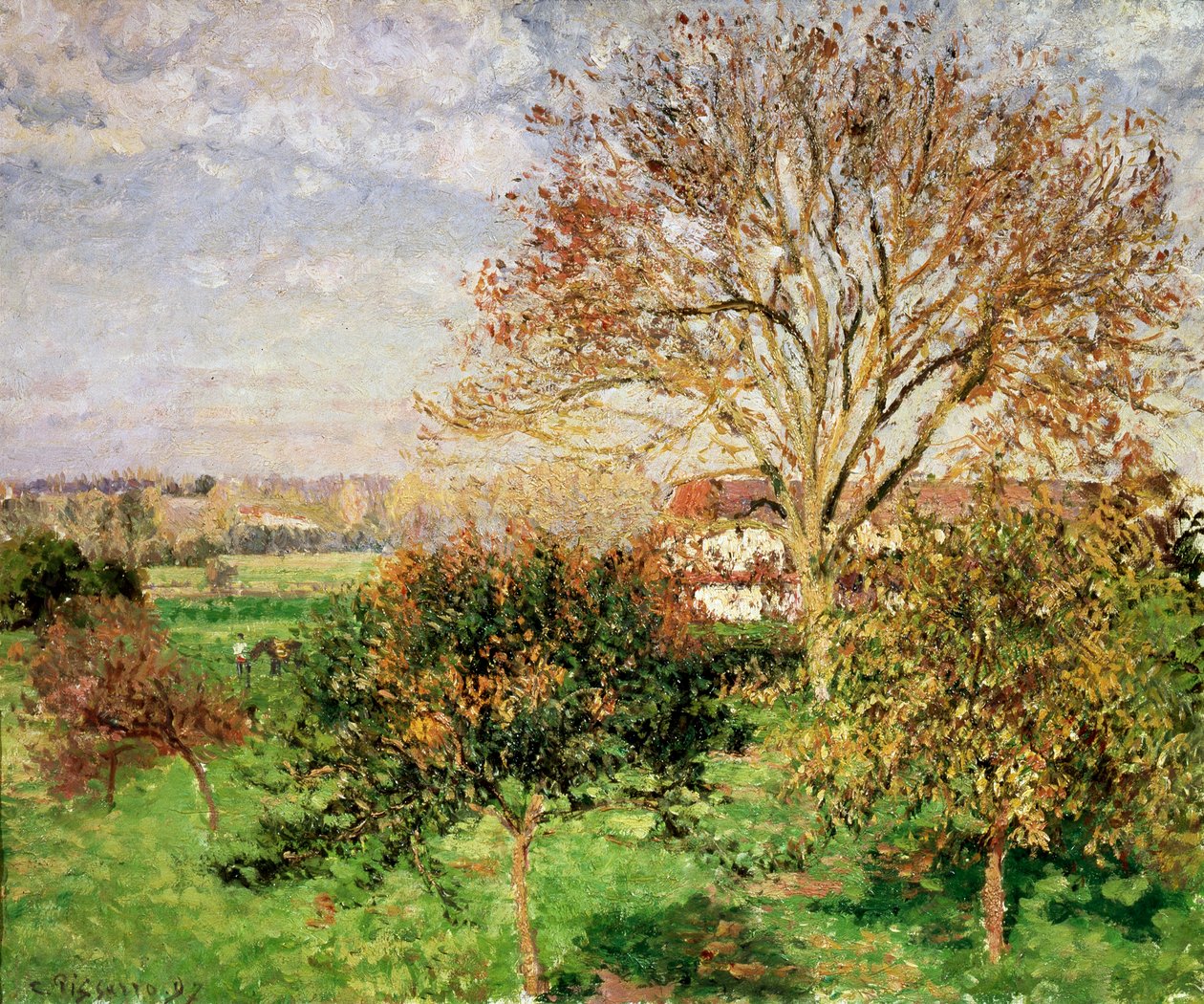 Podzimní ráno v Èragny, 1897 od Camille Jacob Pissarro