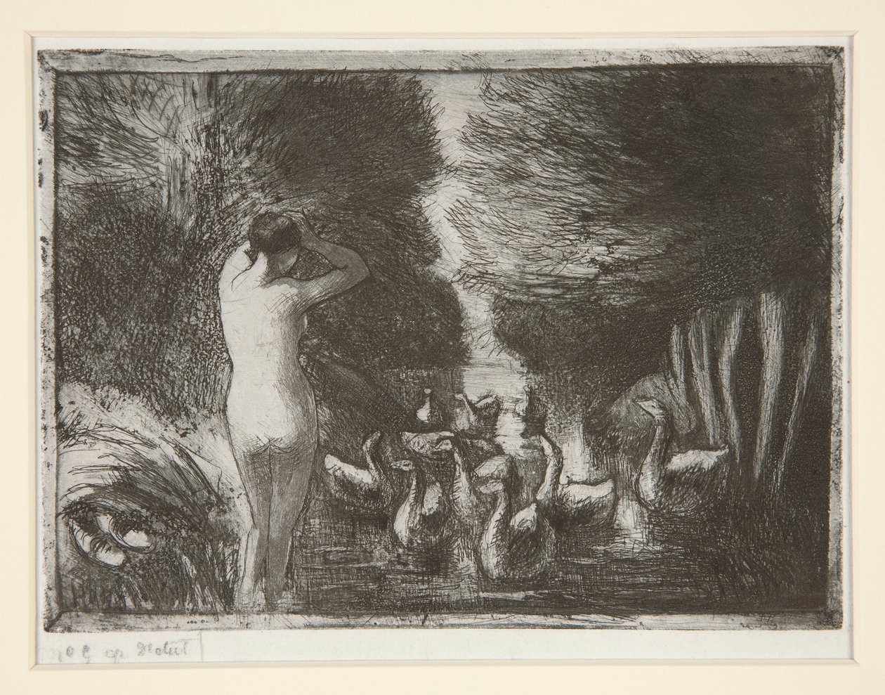 Koupající se s husami (koupající se s husami) od Camille Pissarro