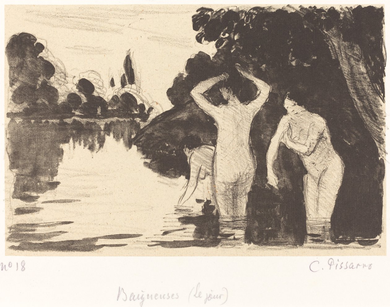Koupání, c. 1895. od Camille Pissarro
